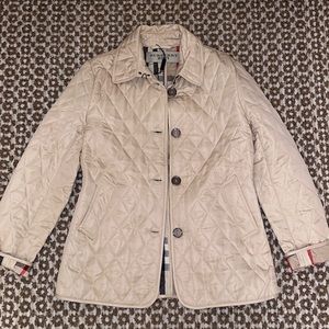 Plaid brown Diamond Quilted Brit Burberry jacket